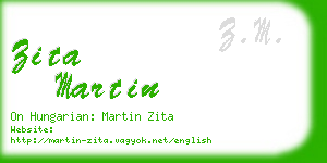 zita martin business card